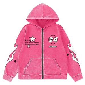 Sweat à capuche d'hiver personnalisé de haute qualité pour hommes, poids lourd, lavé à l'acide, mode d'impression numérique pour hommes et femmes - Product Image 1