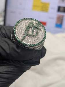 Bague de championnat personnalisée en moissanite ronde, en argent 925 original, pour homme, style Iced Out, bijou de déclaration, charme hip-hop pour soirée - Product Image 3