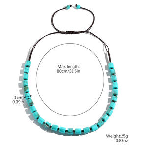 Collier de perles irrégulières en résine faites à la main, multicolores, bijoux de mode, artisanat moulé, pour femmes et filles - Meilleures ventes - Product Image 2