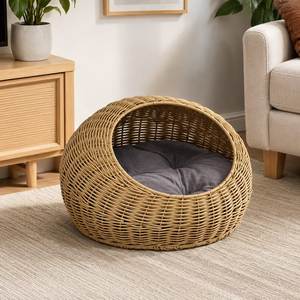 Luxury Handmade Wicker Pet <b>Bed</b> Natural Rattan Sleeping Basket For Cats And Dogs - Product Image 6