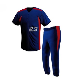 Custom Sublimation Baseball Jersey Uniform Set Men Youth Retro Style Softball Shirt Full Button <b>Down</b> Personalized Team Name - Product Image 2