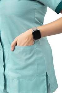 ชุดยูนิฟอร์มพยาบาลแบบสวมใส่สบายสำหรับทุกเพศ รุ่นยอดนิยมปี 2026 ชุดสครับแขนสั้นผ้าโพลีเอสเตอร์ผสมสแปนเด็กซ์สำหรับฤดูร้อน ชุดจั๊มสูทสำหรับโรงพยาบาล - Product Image 5