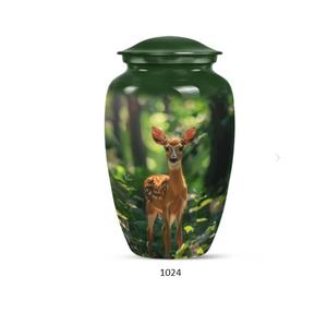 Urna funeraria para cenizas de ciervo, urna para cenizas de seres queridos con diseño de ciervo, urna conmemorativa hecha a mano para cenizas de adultos. - Product Image 6