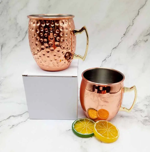 Tazas Rusas de Cobre Sólido Martillado de Acero Inoxidable Brillante al por Mayor - Product Image 5