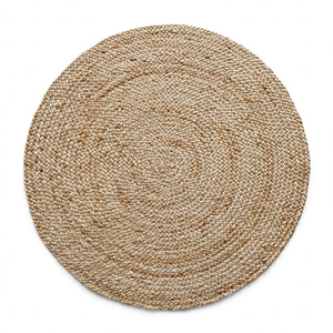 Cesta Redonda de Yute Ecológica con Asas, Estilo Bohemio, Antideslizante, Hecha a Mano, con Felpa, para Almacenamiento de Alimentos, Exportación BD - Product Image 4