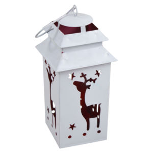 Lanterne suspendue fraîche et élégante, idéale pour la décoration festive de Noël, lanternes à bougies votives avec finition peinte pour la décoration intérieure. - Product Image 5