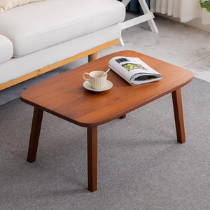 Table basse Tatami en bois massif de Sheesham, petite table de sol pour salon, baie vitrée, balcon, usage intérieur, bord arrondi, table d'appoint en bois - Product Image 2