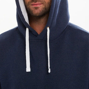 Sudaderas con capucha lisas de algodón para hombre al por mayor, sudaderas extragrandes estilo urbano, sudaderas informales deportivas para gimnasio para hombre - Product Image 4