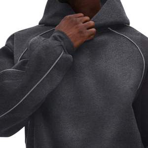 เสื้อฮู้ดดี้คุณภาพดี เนื้อผ้าหนานุ่ม ระบายอากาศได้ดี 80% ผ้าฝ้าย 20% ผ้าโพลีเอสเตอร์ ทรงโอเวอร์ไซส์ อุ่นสบาย แต่งขอบตัดสี  แขนเสื้อแบบริบ สำหรับผู้ชาย - Product Image 3