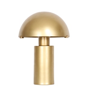 Decorative Hammered Brass Table Lamp with Cotton Shade, Unique Home <b>Lighting</b> Piece - Product Image 5