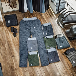 Custom Logo Printed <b>Men's</b> Casual Cotton <b>Yoga</b> <b>Pants</b> Pocket Mid Waist Elastic Closure Flat Front Style New Design Unique Style - Product Image 2