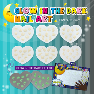Juego de Pegatinas de Uñas Luminosas de PVC de Dibujos Animados que Brillan en la Oscuridad, Ecológicas y de Alta Calidad (ND15) - Product Image 2