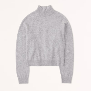 Sudadera de forro polar con cuello alto beige y ribetes cosidos a medida para hombre, precio mayorista OEM, precio económico. - Product Image 3