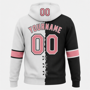 Custom Name Number Hooded Sweatshirt Red Black Men's Casual <b>Zip</b>-<b>Up</b> <b>Jacket</b> with Pocket Waterproof Quick Dry Fleece - Product Image 6