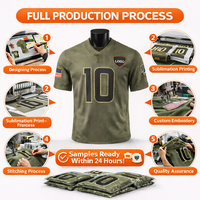 Maillot de football américain personnalisé respirant et anti-humidité, grande taille, 100 % polyester, col en V, broderie par sublimation OEM