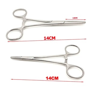 5PCS Stainless Steel Needle Holder <b>Pliers</b> Hemostatic Surgical Forceps Instrument <b>Set</b> with Locking Clamps and Straight Tip - Product Image 2