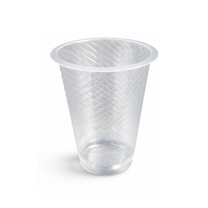 Vaso de Plástico PP de 220 ml para Agua Potable, Reciclable, con Patrón de Líneas Diagonales, Proveedor de Indonesia - Product Image 2