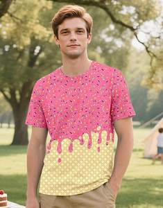 Camiseta gráfica de verano de manga corta con cuello redondo Ice Cream Crewneck - Product Image 4