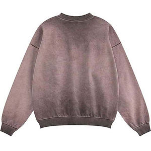 Sudadera OEM Basics de Algodón 100% con Lavado Ácido, Estilo Urbano, Hombros Caídos, Oversize, Nuevo Estilo - Product Image 4