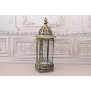 Highest Demand <b>Brass</b> Cylindrical <b>Lantern</b> with Glass Panels for Home Decoration Durable Finish - Product Image 1