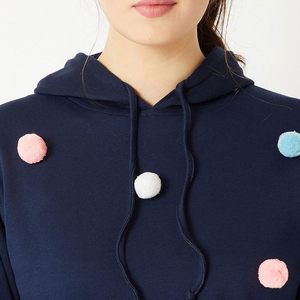 Sudadera con capucha corta para mujer, con lentejuelas y lavado ácido, personalizada, de algodón 100%, para uso casual en invierno, con OEM, ¡la más vendida! - Product Image 6