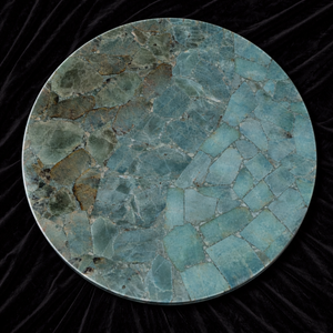 Mesa de Centro Moderna y Ecológica de Piedra de Amazonita y Ágata, Redonda, para Decoración del Hogar, Diwali - Product Image 2