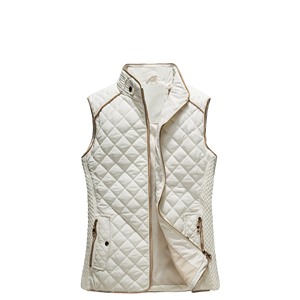 Black Ivory Beige Rose <b>Pink</b> Quilted Puffer Vest Sleeveless Zip Bodywarmer Custom Logo Winter Gilet OEM Factory Premium - Product Image 1