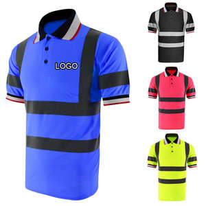 Camisetas Polo de Seguridad Reflectantes de Manga Corta para Hombre, Transpirables, de Algodón, Alta Visibilidad, Tallas Grandes, Venta al Por Mayor - Product Image 1