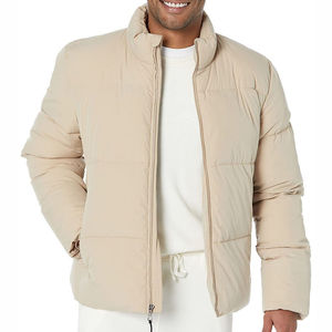 Fully Customized <b>Men's</b> Waterproof <b>Canvas</b> Puffer <b>Jackets</b> Polyester Wadding Filled Winter DDP Shipping - Product Image 1