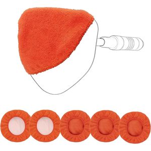 Confezione da 5 testine di ricambio in microfibra rossa, strumenti per la pulizia del parabrezza, lavabili e riutilizzabili, adatti a vari modelli - Product Image 1