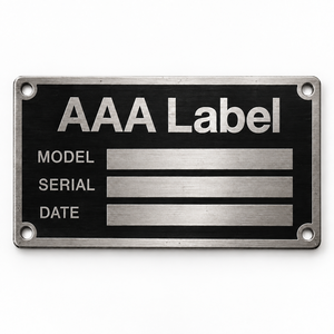 Placa de Datos de Máquina, Placa de Identificación Metálica Personalizada para Modelo, Número de Serie, Información Técnica, Fabricante OEM - Product Image 2