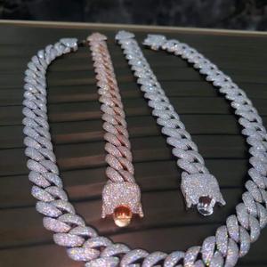 Collier tennis en argent sterling 925 fait main avec moissanite taille brillant, aspect diamant VVS, bijoux de luxe tendance - Product Image 3