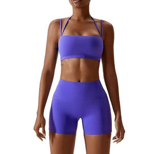 Conjunto Deportivo de 2 Piezas para Mujer, Shorts y Bra de Yoga Duraderos, Secado Rápido, Antibacterianos, Transpirables, Ligeros y Elásticos, Precio Económico - Product Image 1