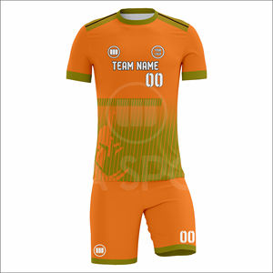 Conjunto de Camiseta y Pantalones Cortos de Fútbol Personalizados al por Mayor, Uniforme de Fútbol Transpirable de Secado Rápido, Proveedor OEM de Ropa Deportiva para Equipos - Product Image 2