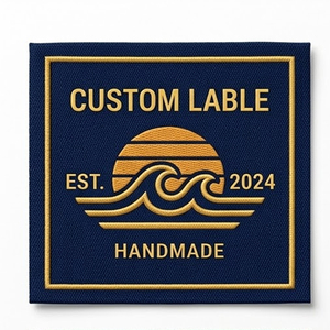 Étiquettes tissées en satin doux, logo personnalisé, surface lisse haute densité, étiquettes de col pour vêtements, accessoires pour vêtements de bébé et de sport - Product Image 2