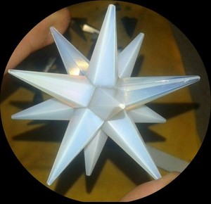 Wholesale <b>Cheap</b> Factory Price Natural Agate Stone <b>Crystals</b> Opal Opalite Stone 12 Point Star Cut Merkaba Star for Sale - Product Image 1
