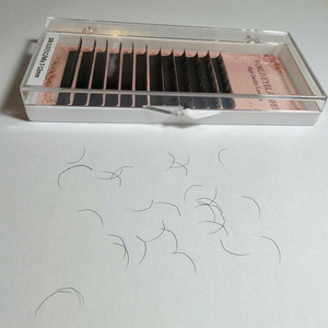 Extensiones de Pestañas de Volumen Ruso de Terciopelo Negro Mate, Hechas a Mano con Pelo Sintético, Fácil Aplicación, Suaves como la Mantequilla, Bandejas de Pestañas de Etiqueta Privada - Product Image 3