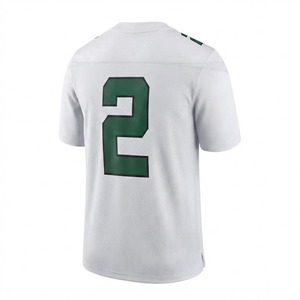 Camiseta de Fútbol Americano Blanca para Hombre, Ropa Deportiva Atlética, Malla Transpirable en la Parte Delantera, Secado Rápido, Manga Corta, 100% Poliéster, Servicio OEM - Product Image 2
