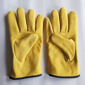 Gants de travail en cuir blanc XL de haute qualité pour la construction, le jardinage, la soudure, la protection, en cuir de vache, de chèvre et de porc pleine fleur - Product Image 5