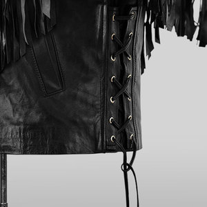 Women Custom Fringe <b>Suede</b> <b>Jacket</b> Western Boho Leather Tassel Coat Fashion Outerwear Motorcycle <b>Biker</b> Wholesale OEM - Product Image 5
