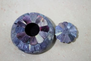 Handcrafted <b>Blue</b> Bone Inlay Tobacco <b>Storage</b> <b>Box</b> Decorative Bone Inlay Jar Luxury Home Decor Container - Product Image 2
