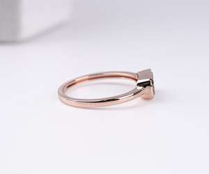 Fancy Color Lab Diamond Engagement <b>Ring</b> 14K Solid Gold Bezel Setting Lab Grown Brown Cushion Diamond Unique Hand Engraved <b>Ring</b> - Product Image 6