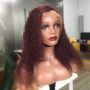 100% vietnamien Super qualité birman Curl couleur bordeaux excellents cheveux humains - Product Image 1