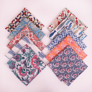 Sustainable Cotton Floral Bandanas Handmade Block Print Breathable <b>Head</b> Neck Band Wrist Band Hair Tie Trendy <b>Wrap</b> for All - Product Image 1