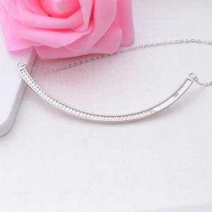 Collar de Plata S925 para Mujer, Cadena Personalizada con Nudo de Mariposa, Perla de Fantasía, Cristal, Soporte Vacío, Accesorio DIY - Product Image 5