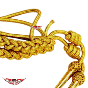 Aiguillette dorée de luxe torsadée en fil de métal avec embout doré métallique - Product Image 2