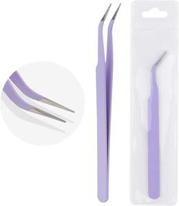 Meilleures pinces à cils en acier inoxydable, pinces à extensions de cils à pointe droite et courbée, qualité supérieure - Product Image 1