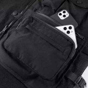 Sweat à capuche technique pour homme, style urbain moderne, vêtement d'extérieur décontracté d'hiver, 100% polyester - Product Image 5