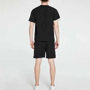 Ensemble T-shirt et short pour homme personnalisé avec logo, été, deux pièces, séchage rapide, streetwear, haute qualité - Product Image 2