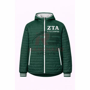 Blouson d'hiver matelassé personnalisé pour fraternité grecque, style doudoune chaude, fournisseur en gros, OEM - Product Image 1